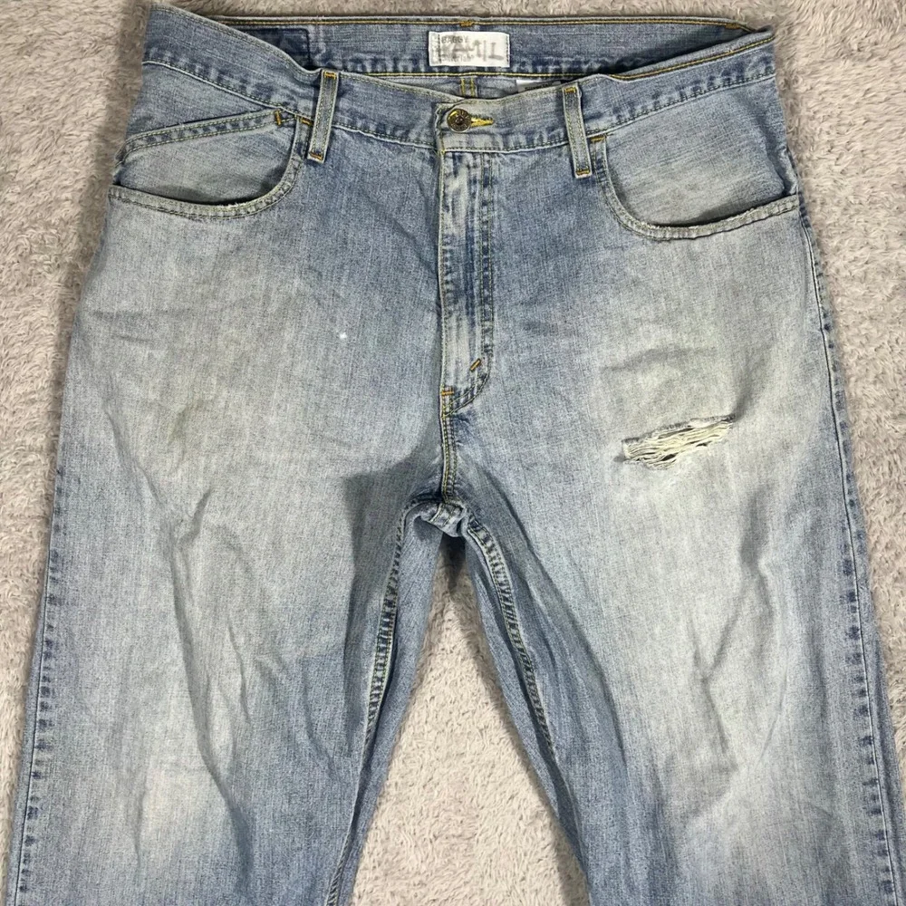Levis SilverTab Baggy Jeans Light Wash 36x30 Mens Vintage 90s Distressed Denim